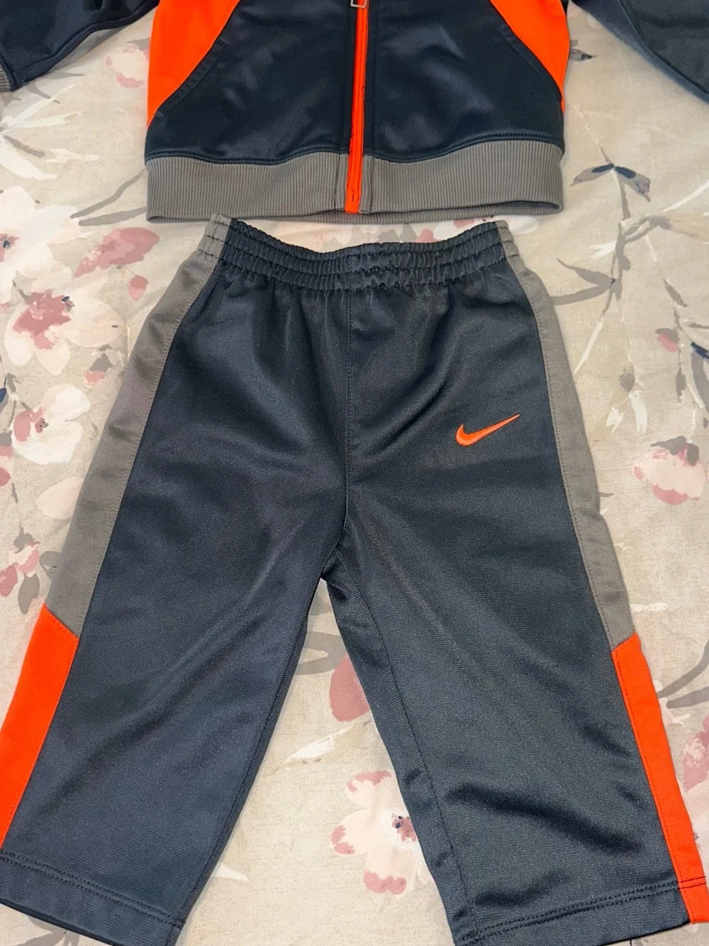 Nike Kids Black & Orange Track Jacket and Pants